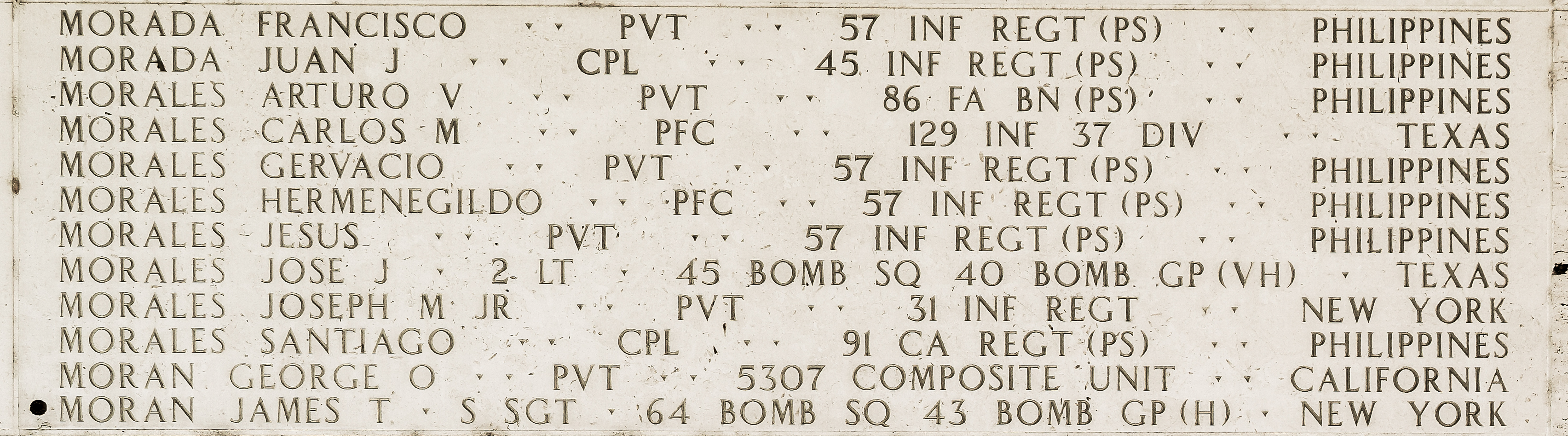 James T. Moran, Staff Sergeant